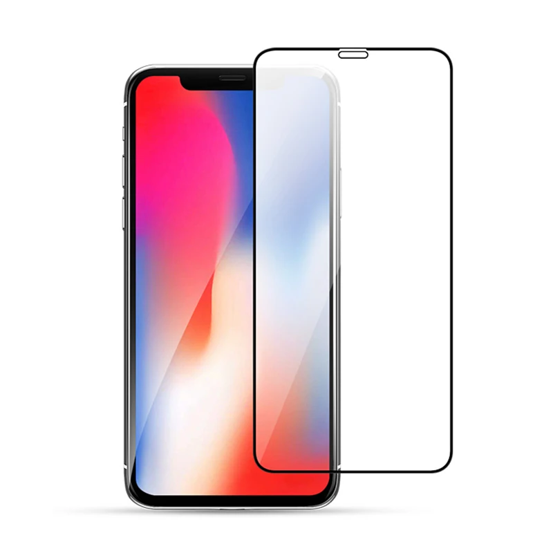 2 шт./лот для iPhone XS Max, закаленное стекло на весь экран, Защитная пленка для iPhone XR, стекло для iPhone XS - Цвет: Черный