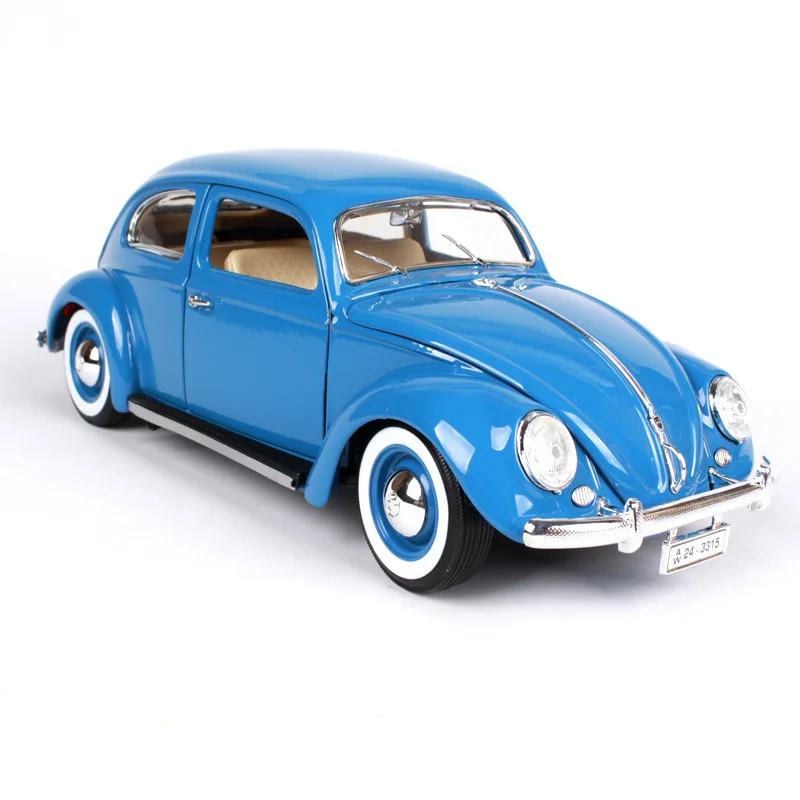 Модель автомобиля Bburago 1/18 1955 Volkswagen Beetle из сплава в стиле ретро Классическая