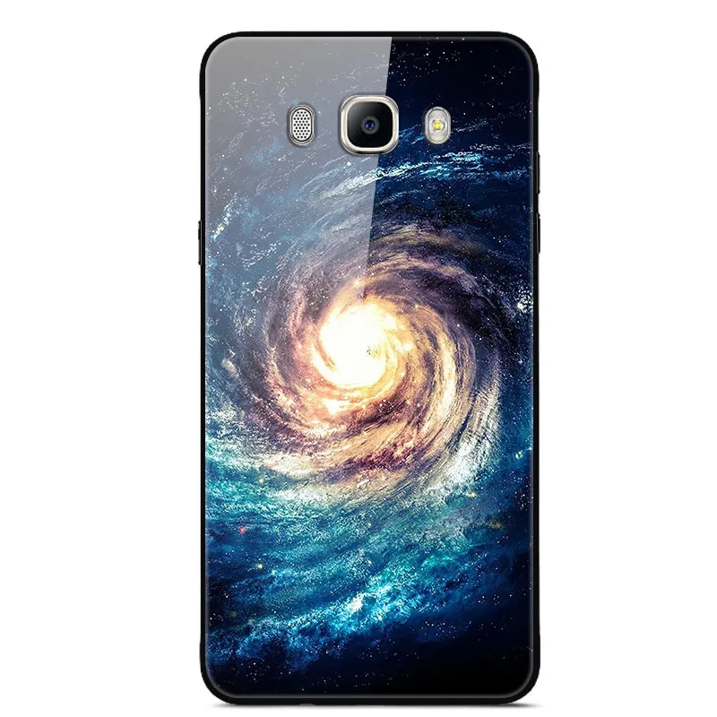 8 J7 2016 J710F Для samsung J7 чехол со стеклянной задней поверхностью жесткий чехол s для samsung Galaxy J7 чехол SM-J710FN J710 J 7 закаленное покрытие j710f - Цвет: 8 J7 2016 J710F