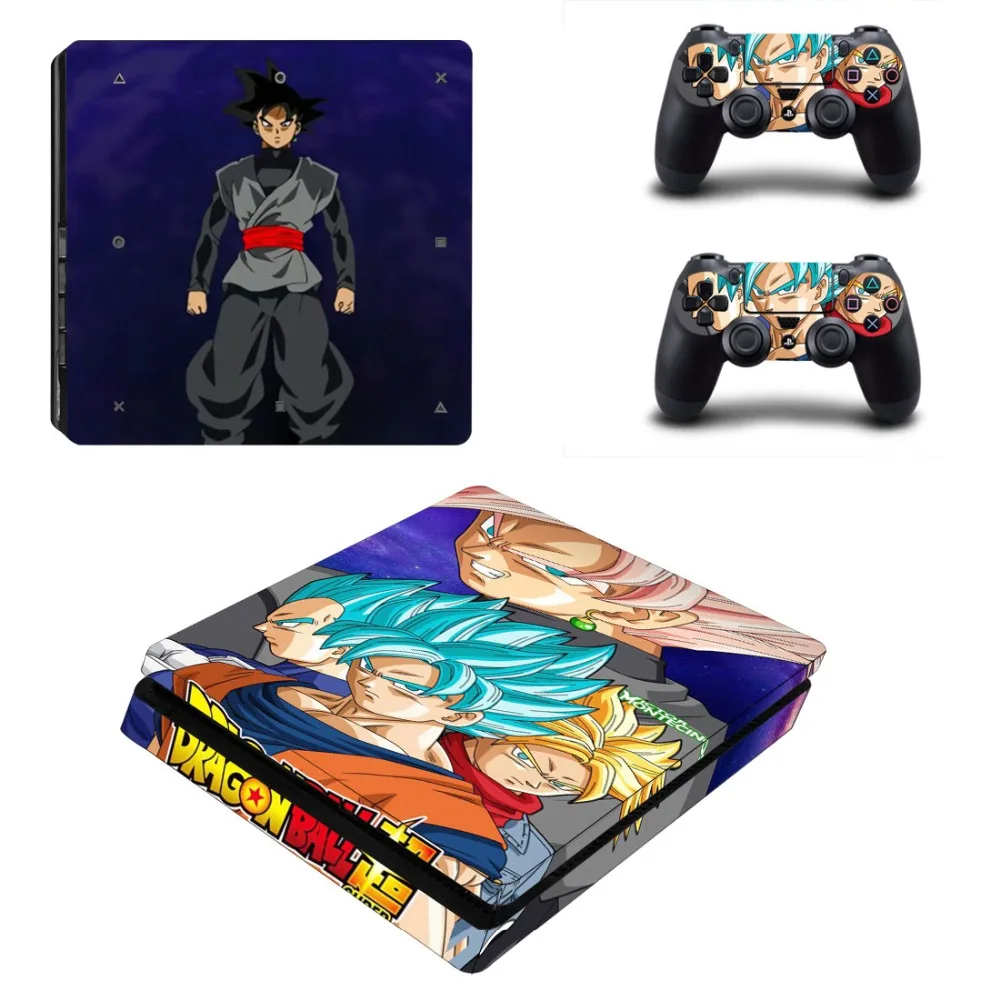 Аниме Dragon Ball Super Z Goku PS4 Slim Skin Наклейка для консоли Sony PlayStation 4 и контроллеров