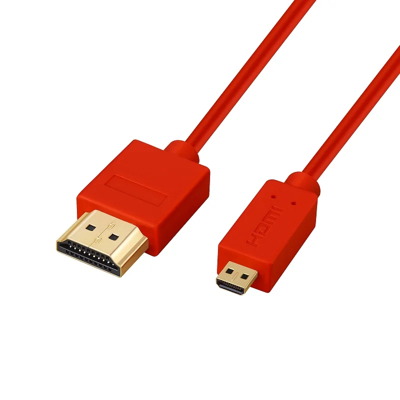 Shuliancable Высокоскоростной HDMI к Micro HDMI(A-D) HDTV кабель поддерживает Ethernet, 3D, 4K и возврат аудио 1 М 1,5 м 2 м 3 м - Цвет: Красный