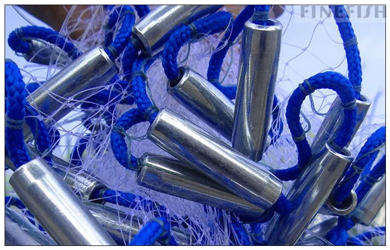 Finefish монофиламентная кастинговая сеть в американском стиле с грузилами