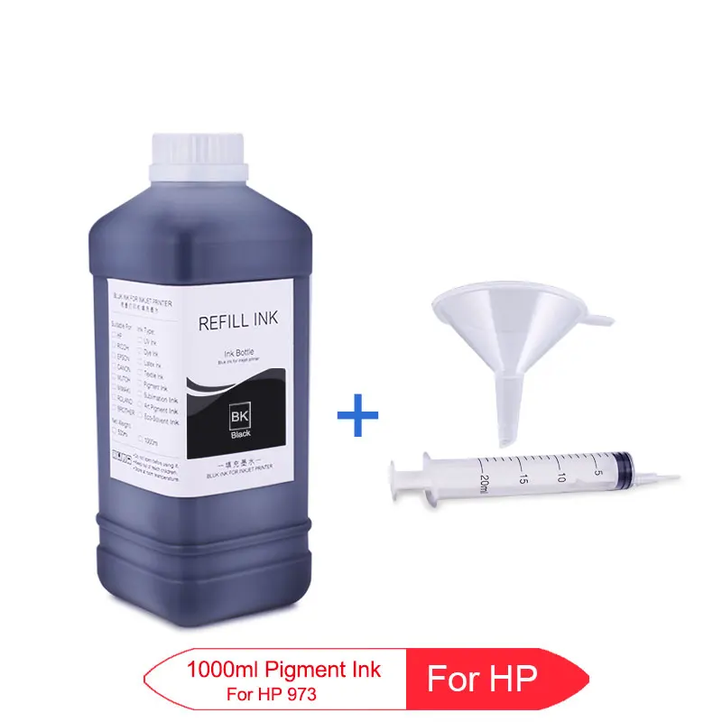 1000 мл пигментные чернила для заправки бутылка hp 973 973XL 352dw 377dw 452dn/dw 452dw 477dn/dw 552dw 577z