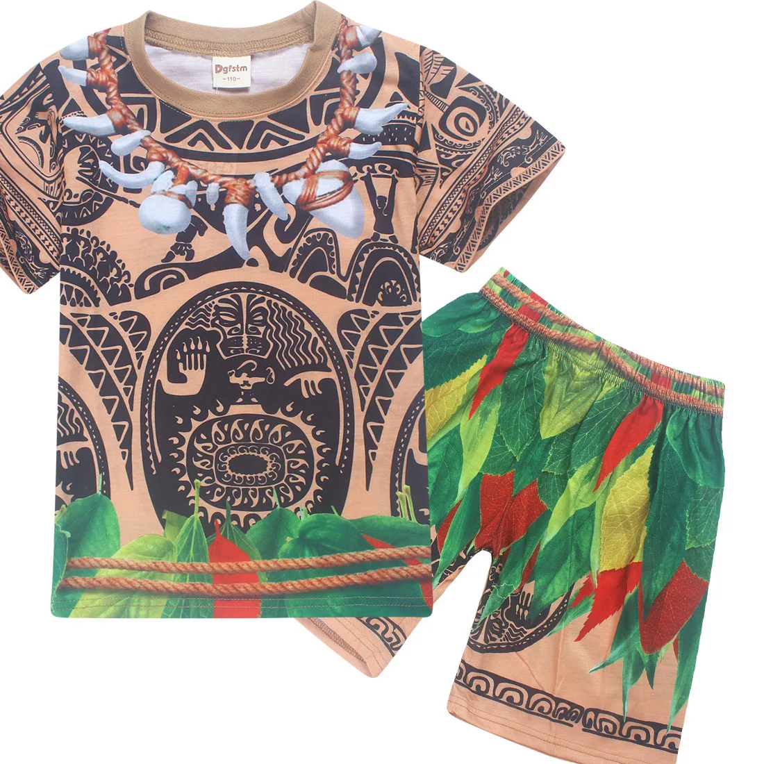Maui Costume Kid Boys cotton Clothes sleepwear Set moana Toddler Moana girls summer pijamas pyjamas sets shorts t shirt + pant |