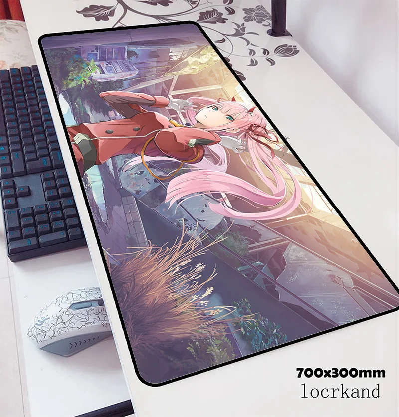 Коврик для мыши darling in the franxx 70x30 см игровой коврик классный новый офисный notbook
