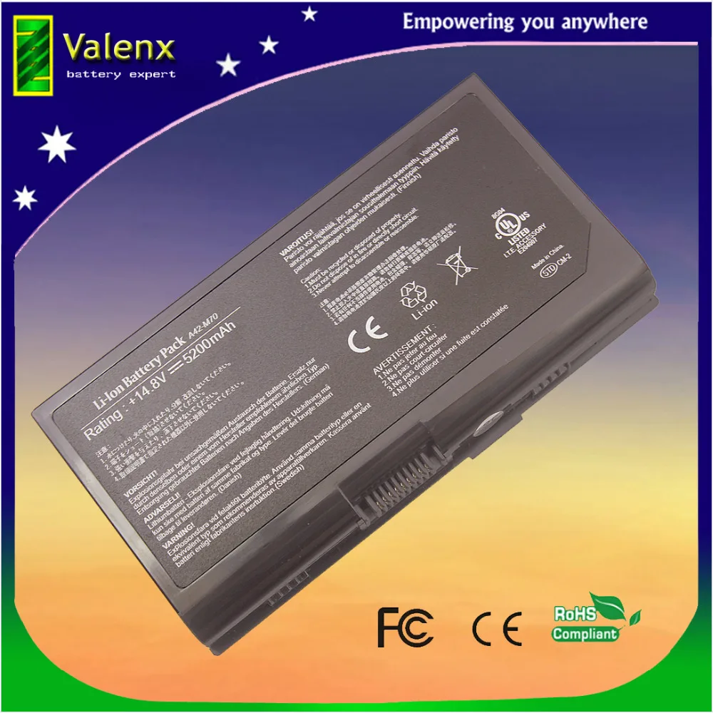 8 ячеек A42-M70 Батарея для ASUS M70 N70 N90 X71 X72 G71 G72 F70 серии A41-M70