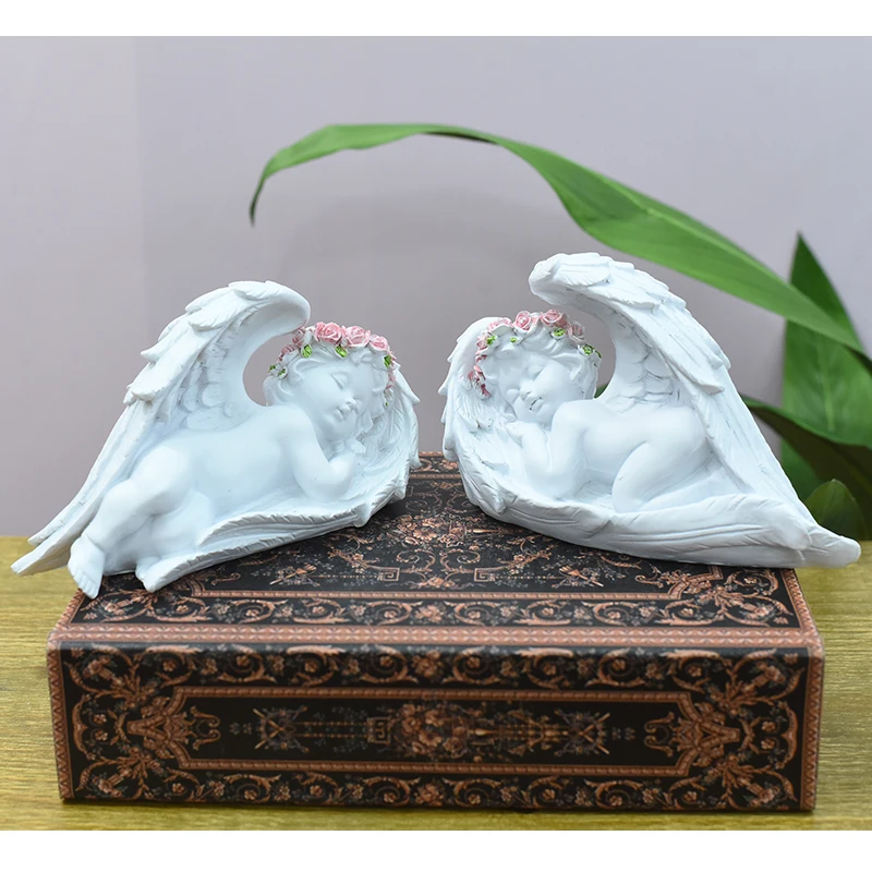 Европейские скульптурные украшения из смолы креативное украшение в виде ангела