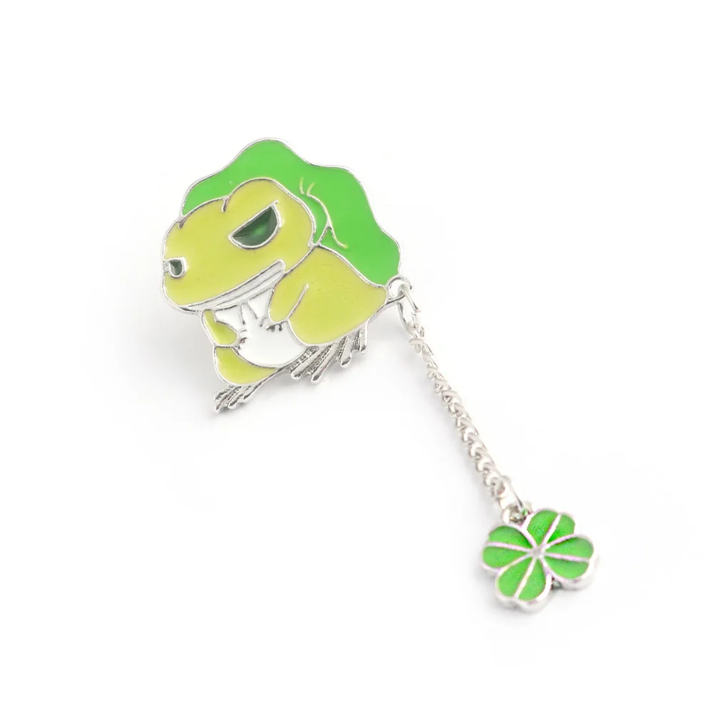 Новое поступление популярные эмалированные булавки M2 в виде зеленой лягушки и