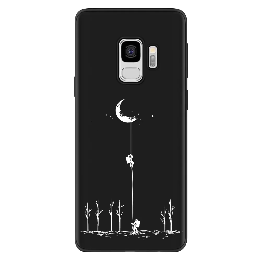 Мультфильм Космос Луна Крышка для samsung Galaxy J5 J6 J7 Prime J3 J4 J6 плюс S6 S7 край S8 S9 S10 плюс S10e чехол