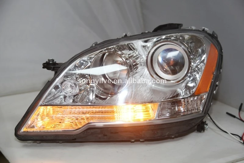 Для Mercedes-Benz W164 ML280 ML320 ML350 светодиодный передний фонарь 2009-2011Year с желтым отражателем TYC