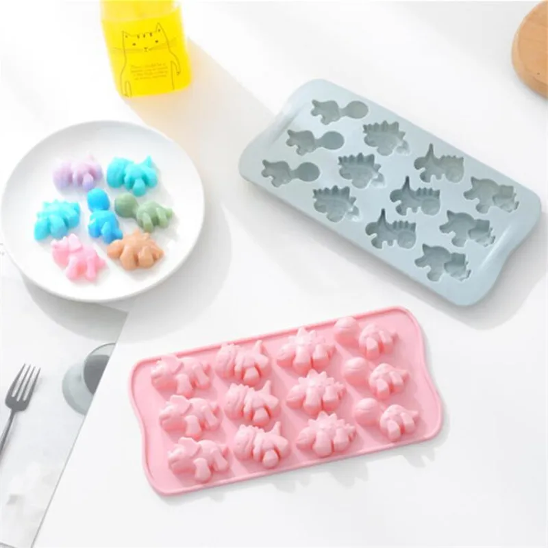 DIY маленькие милые формы динозавр 3D силиконовые формы для помадки торта инструменты для украшения мыла желе формы кухня Кондитерская выпечка инструмент