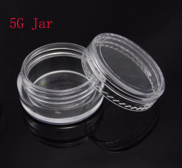 

100PCS/LOT-5G Empty Plastic Jars Pots For Nail Art Glitter Make Up Cosmetic Bottle Travel, Free shipping , (GEre1414)