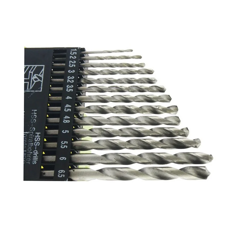 

13 in 1 Straight Shank 1mm to 6.5mm Twist Drill Bits Set