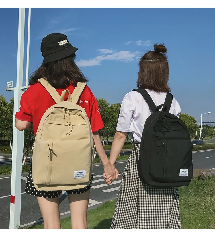 Harajuku минималистичный водонепроницаемый холщовый рюкзак маленький женский корейский студенческий рюкзак для путешествий
