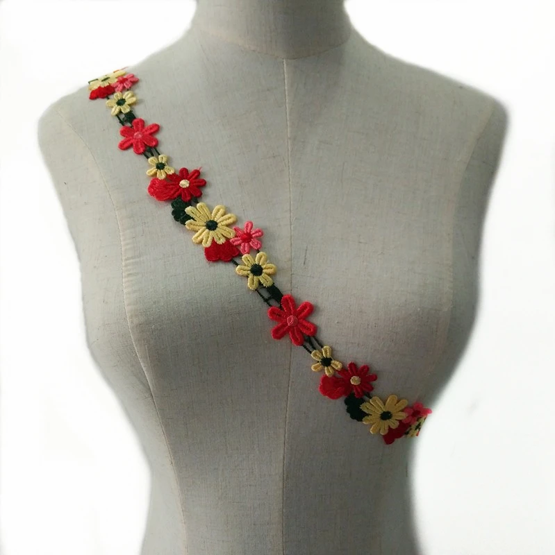 1 ярд 3 5 см ремесленный воротник Цветочная кружевная отделка венецианская