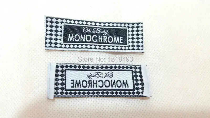 Этикетки из атласной ткани с индивидуальным дизайном / вышитые ярлыки для одежды / ярлыки из высококачественной тонкой ткани / ярлыки для платьев, 1000 штук в партии.