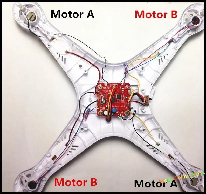 4 шт. SYMA X5C-1 X5C X5 двигатель с Whell шестерни двигатель A B копье Запчасти Аксессуары для радиоуправляемого дрона