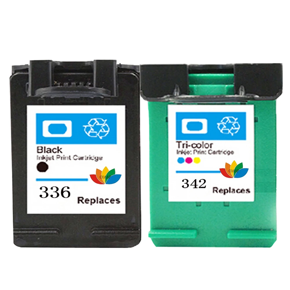 2x Заправляемый чернильный картридж для hp 336 342 HP 1500 1510 1513 1600 1610 2300 C3100 C3110 C3140 C3150 C3183