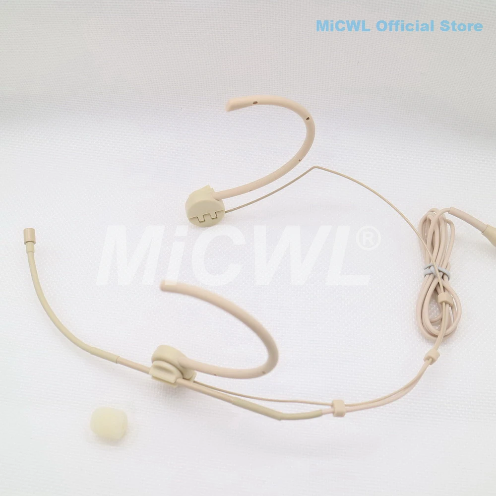 Бежевая гарнитура с микрофоном для Shure MiPro Sennheiser Audio-Technica AKG складной головной