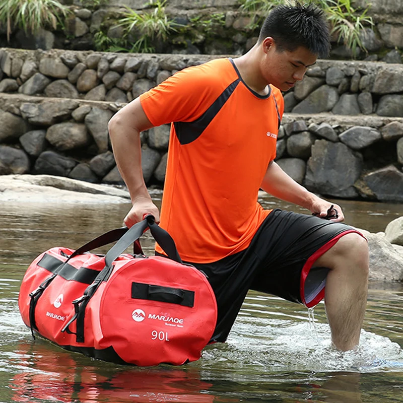 Waterproof Folding Bag 30L/60L/90L PVC Backpack Dry Rucksack Floating Storage Bags For Outdoor Sport Swimming Rafting Kayaking