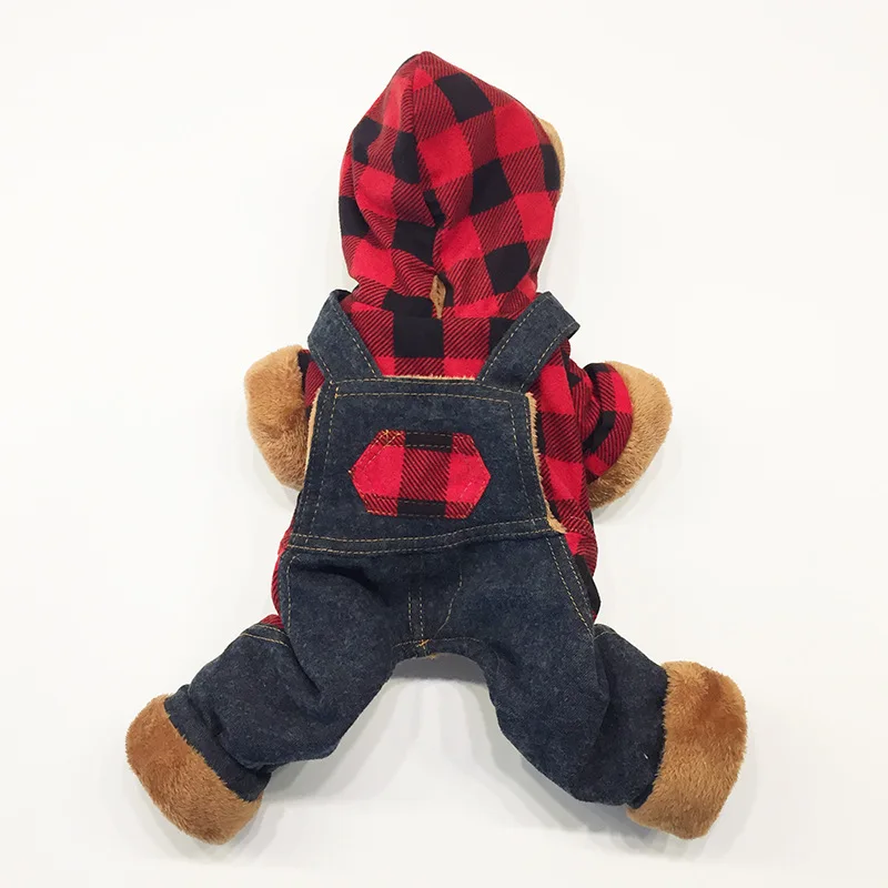 2018 одежда с узором Демисезонный собаки зима Фонд Щенок Одежда и Kitty четыре стопы.