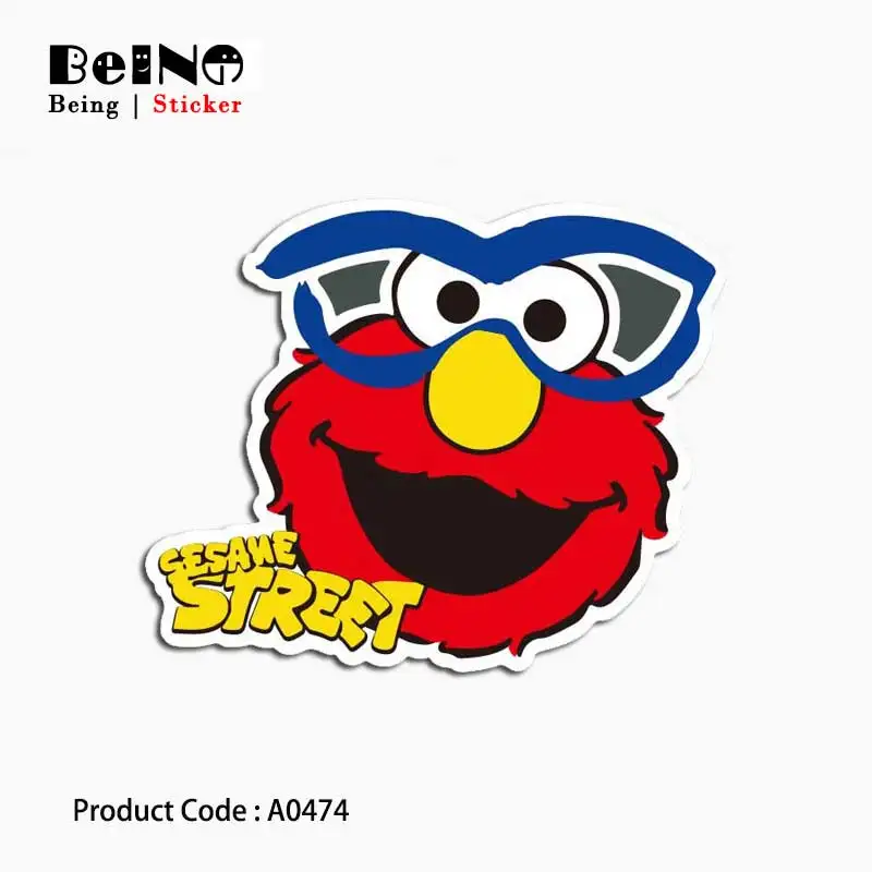 Elmo Улица Сезам стикер супер герой милый водонепроницаемый чемодан коробка для