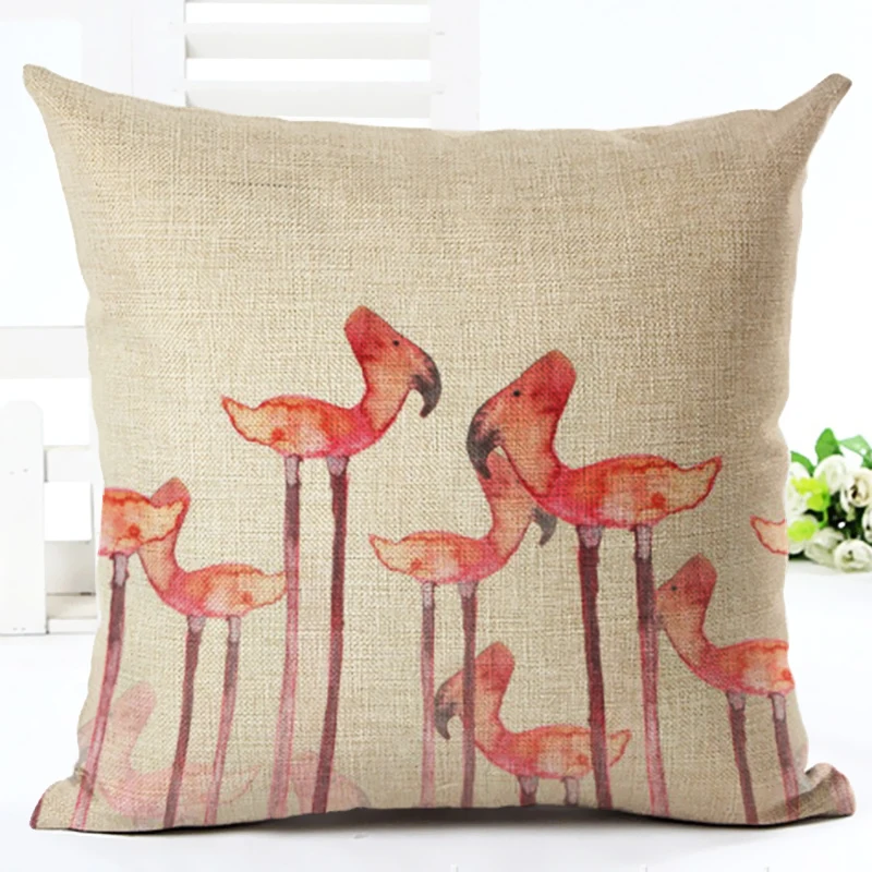 Новинка 2016 декоративные подушки для дома с принтом фламинго наволочка предметы