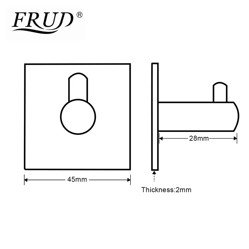 FRUD современные самоклеящиеся крючки 4 шт. вешалка для полотенец из нержавеющей