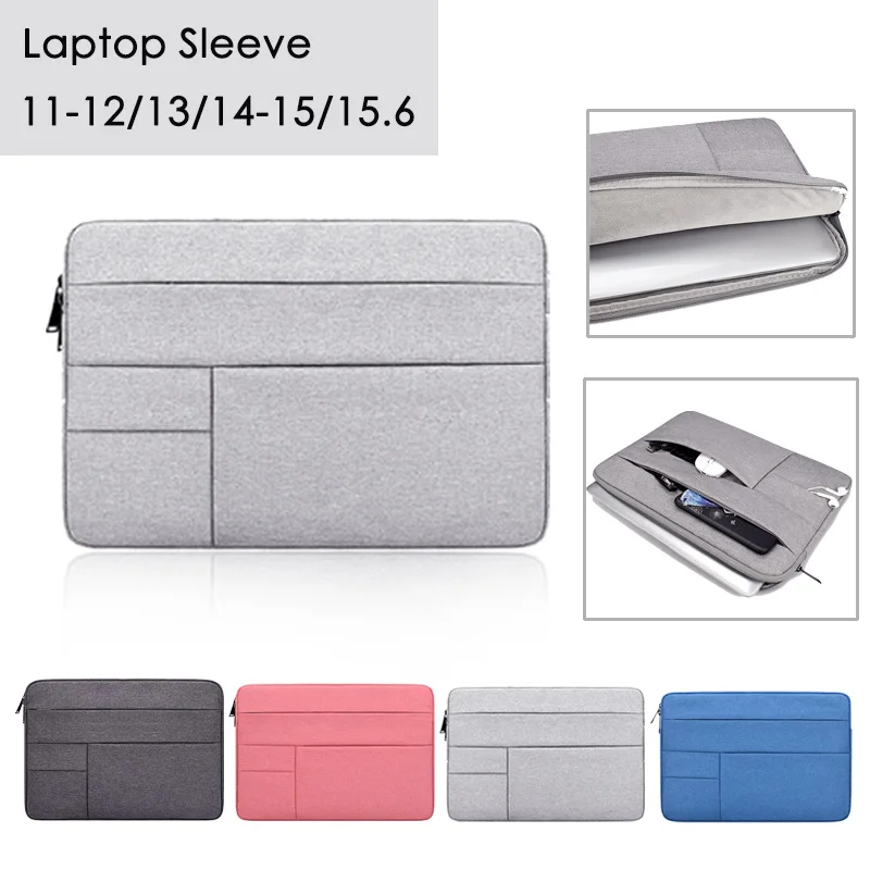 Новая однотонная сумка для ноутбука Macbook Air Pro 13 15 Чехол 12 14 6 дюймов чехол Lenovo Dell Hp