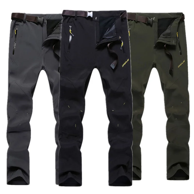 RAY GRACE уличные теплые зимние походные брюки мужские флисовые для альпинизма