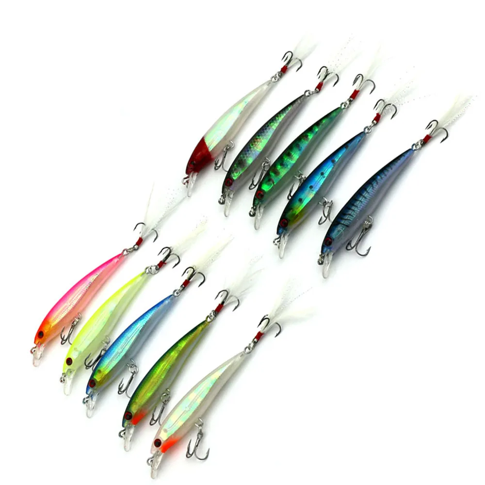 9 см/8 г 10 шт. приманки в виде гольяна и снасти | Спорт развлечения