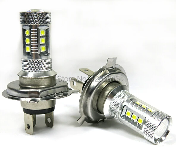 Бесплатная доставка 2 предмета H4 CREE чипы Weiss 6000K декоративный светильник для