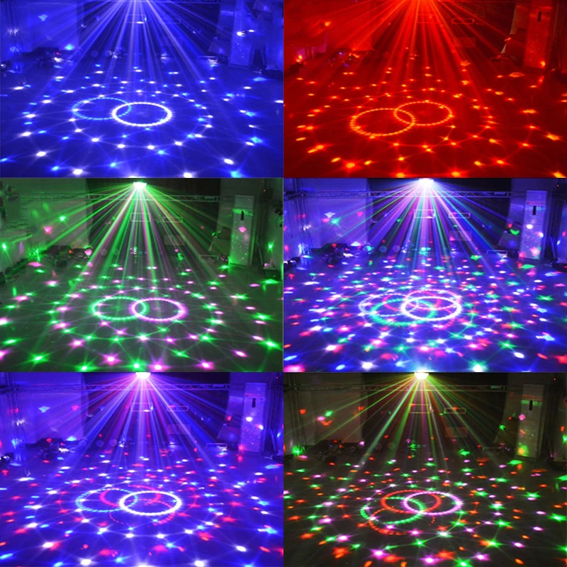 6 цветов LED Bluetooth дискотека свет с MP3 плеером спикер сценический вращающийся Lumiere