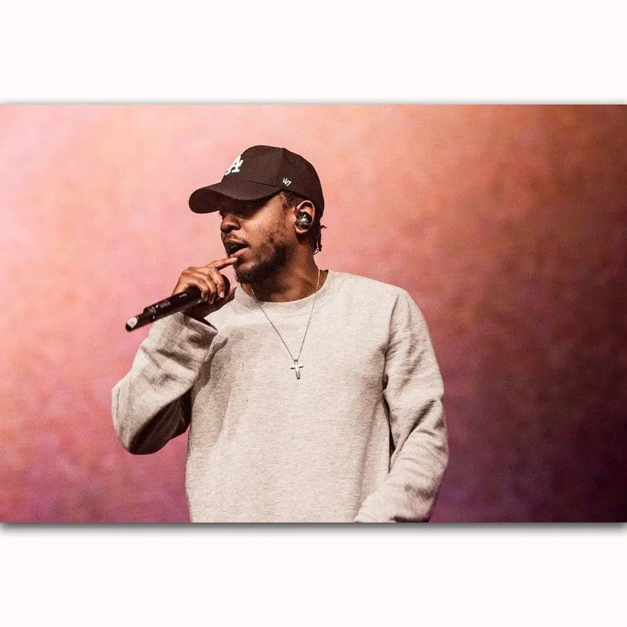 Кендрик Ламар Рэп певица хип-хоп Музыка-шелк художественный плакат Наклейка на