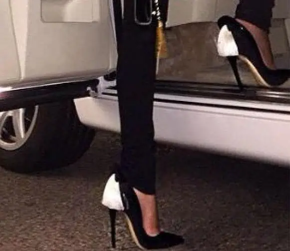 2018 модные женские туфли лодочки с бахромой сзади Замшевые пикантные острым