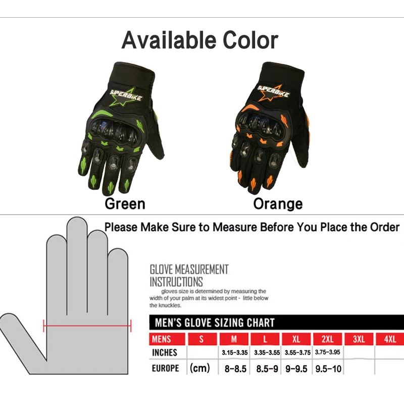 Перчатки мотоциклетные мужские перчатки с пальцами для езды на велосипеде