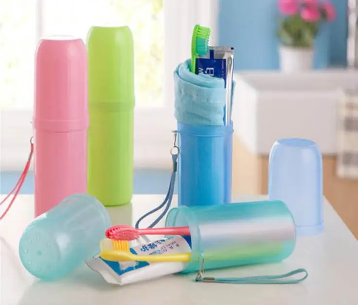 

Portable Utility Outdoor Travel Toothbrush Storage Box Holder Tooth Mug Toothpaste Towel Cup Organizer Bath Accessories SN1693