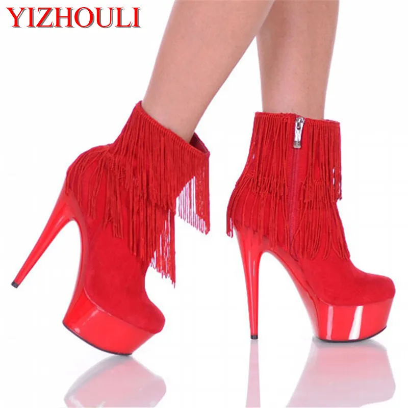 Brand women's spring and autumn shoes, high quality knee high boots, sexy Dance Shoes 15cm
