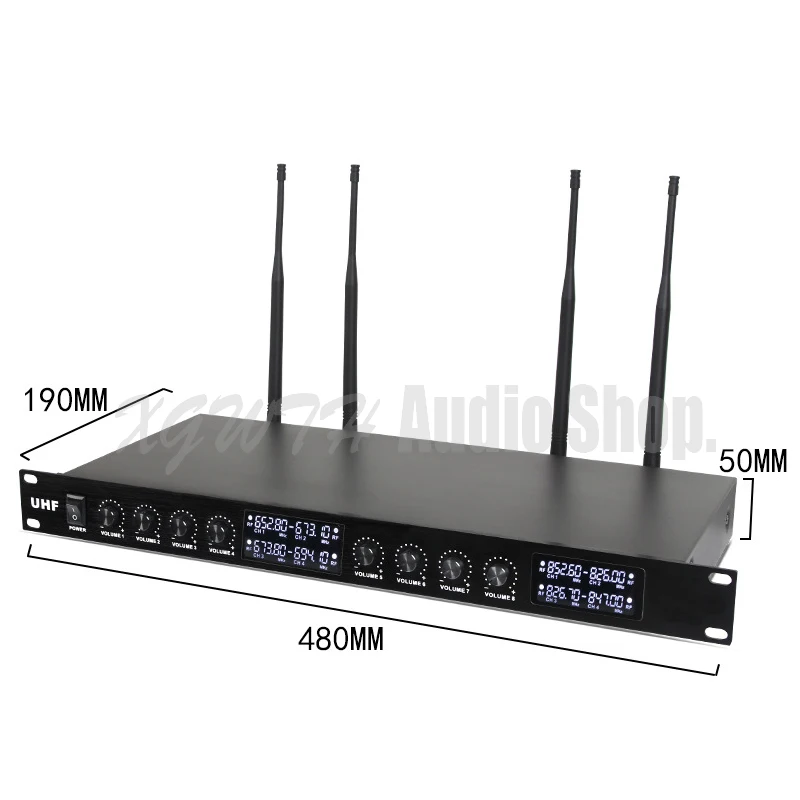 저렴한 오디오 8 데스크탑 무선 디지털 구즈넥 회의 회의실 라디오 마이크 시스템, 8 테이블 마이크 장치 전문 장치