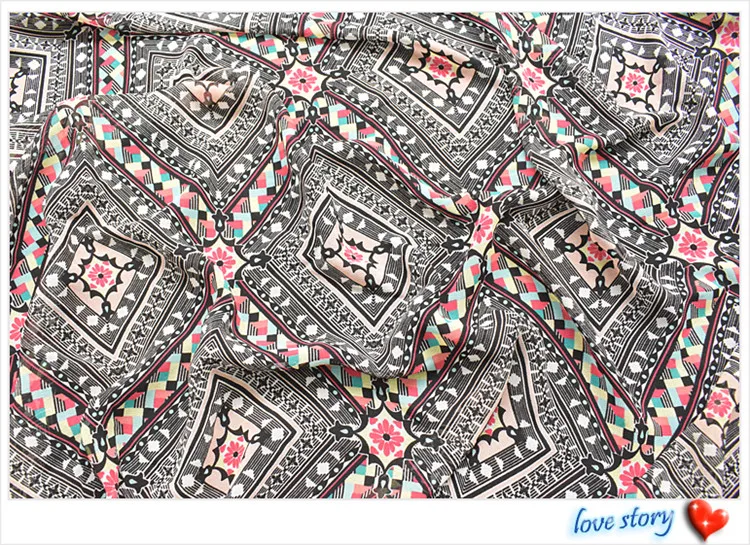 145x100 см этнический стиль печать импортная модная мягкая шифоновая ткань для