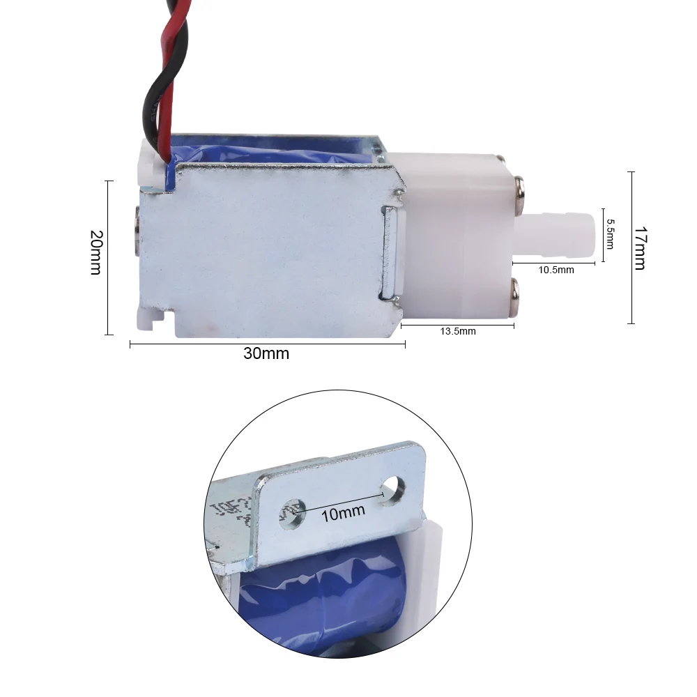 YIMAKER DC12V нормально открытый электромагнитный клапан Миниатюрный Электрический