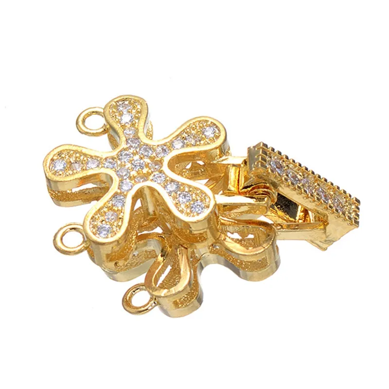 Фурнитура для ювелирных изделий высокое качество медь CZ горный хрусталь цветок