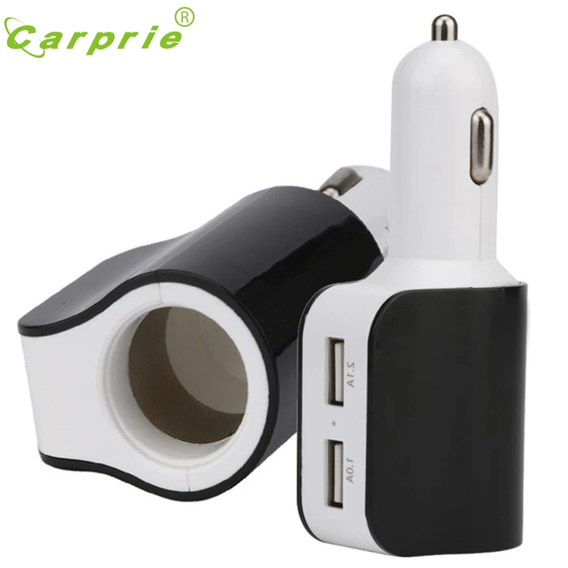 Автомобильный Стайлинг гнездо прикуривателя CARPRIE 2 USB разветвитель в одну сторону