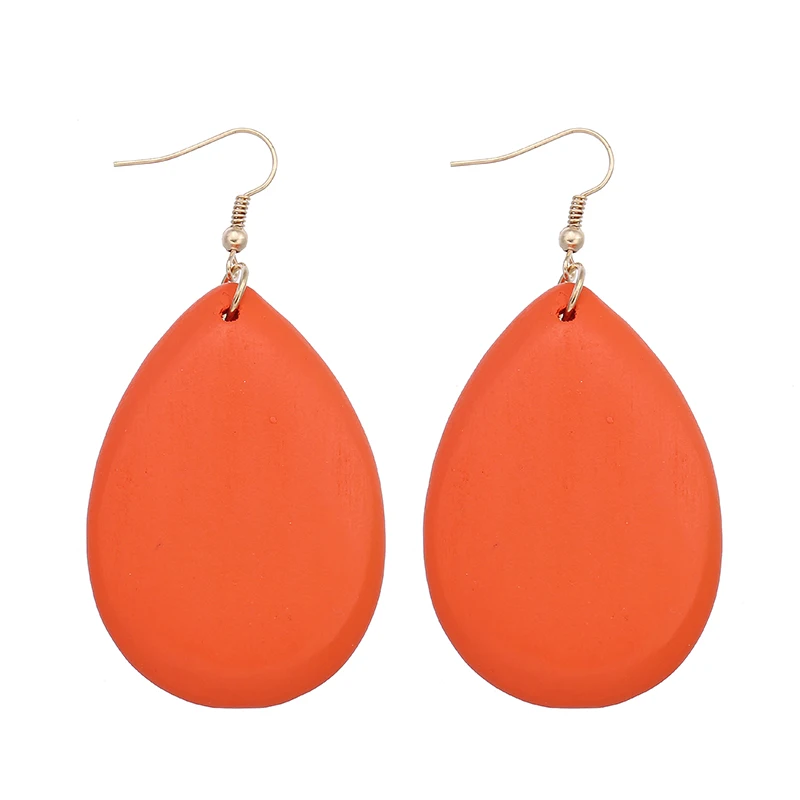 Новейший дизайн 6 видов цветов деревянный кулон в виде капли воды для