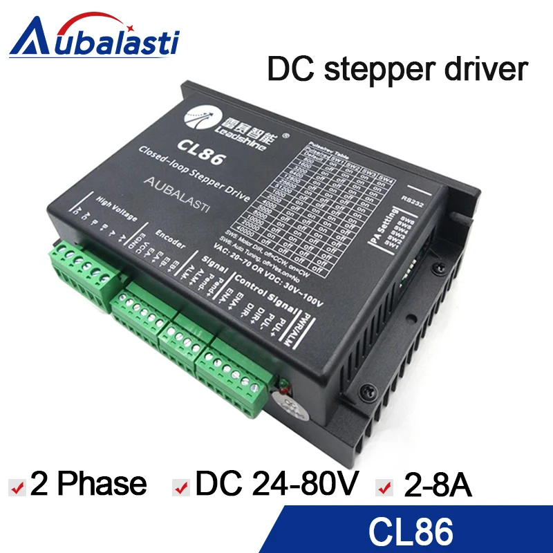 2 Фаза Драйвер шагового двигателя leadshine CL86 CL серийный закрыть петли VDC24 80V 8A для