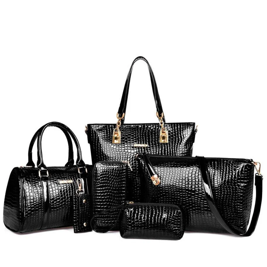 6 шт. в комплекте женские сумки и кошельки роскошная сумка через плечо