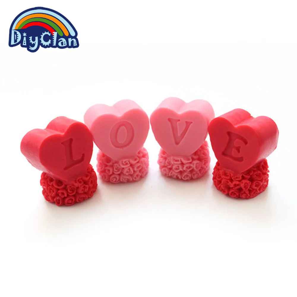 Свадебные 3D формы в форме сердца l. O. V.e инструменты для украшения пирожных форма