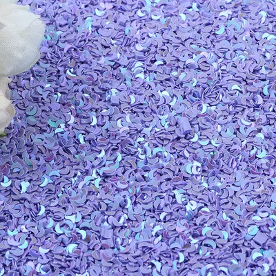 ab purple 3 мм блестки в форме Луны ПВХ пайетки с блестками для дизайна ногтей маникюр Diy Швейные крафтовые украшения на свадьбу конфетти 20 г - Цвет: ab purple