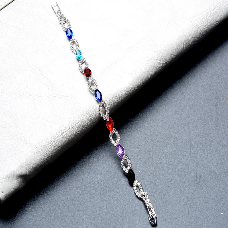 RACHEL VICHY Luxury beautiful shine full crystal zircon bridal bracelet wedding jewelry Zircon women SH8284 | Украшения и