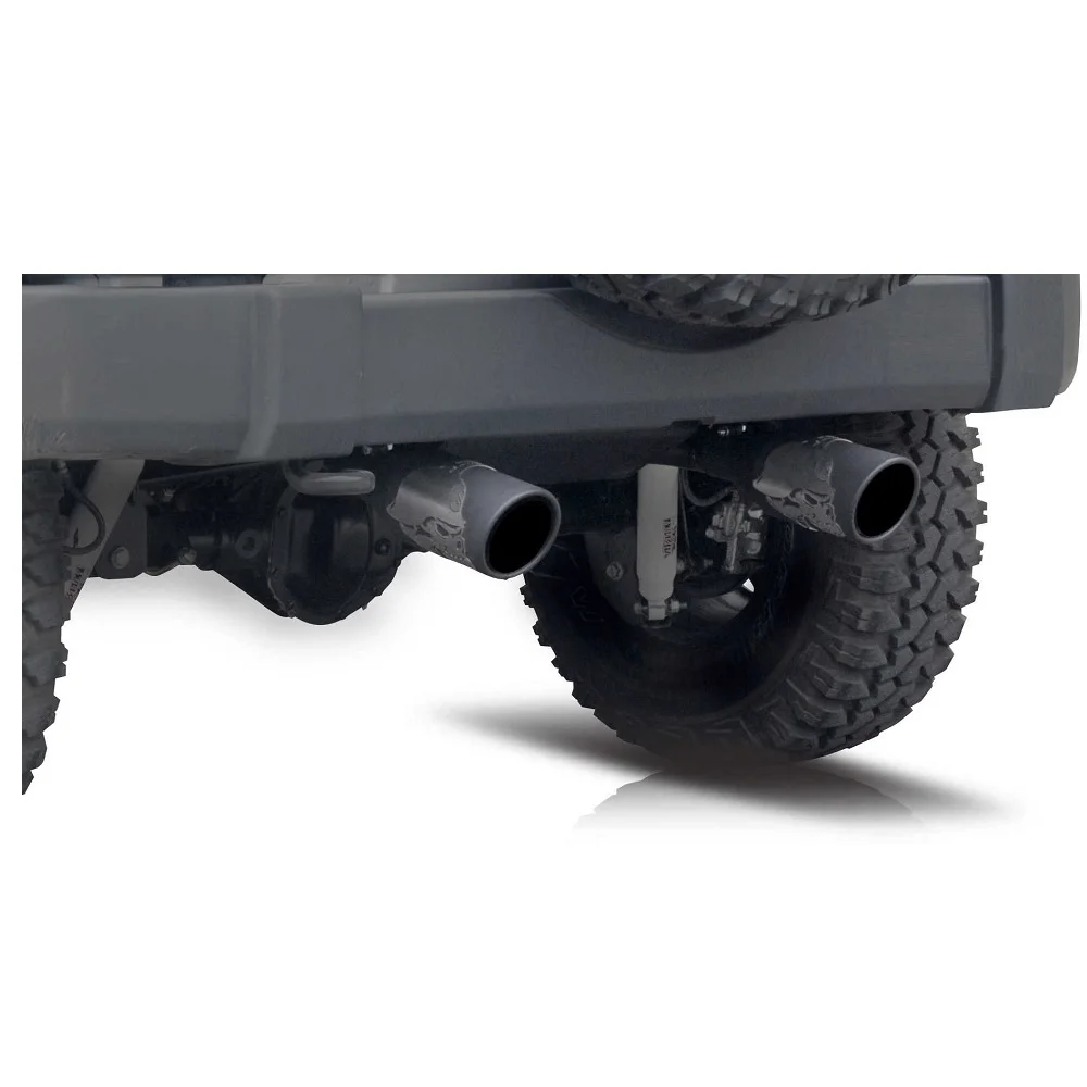 1 комплект черных стальных двойных выхлопных газов 07 17 для Jeep Wrangler JK J093|Фара авто в